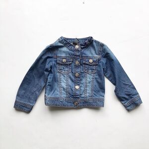 Zara collarless denim jacket EUC 2/3T